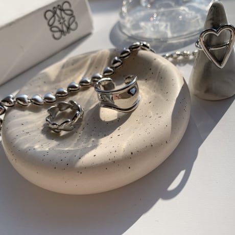 silver heart ring