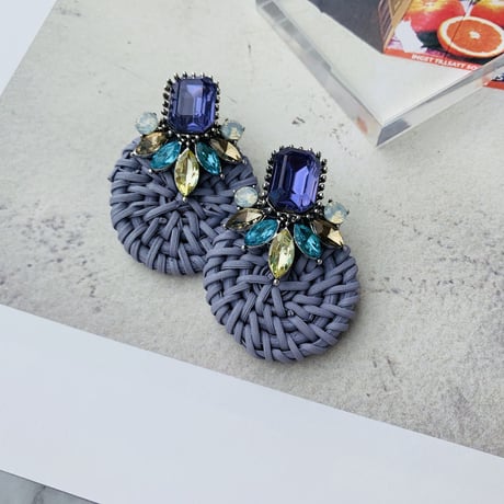 purple hoop bijou lantern pierce