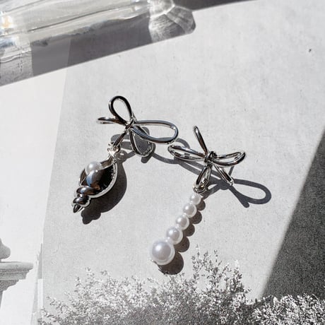 shell  pearl asymmetry pierce