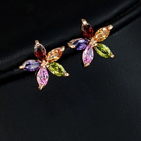 Xmas color  flower mini pierce