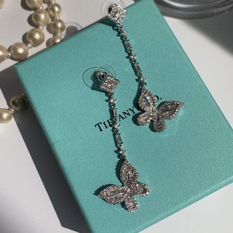 butterfly stone long pierce