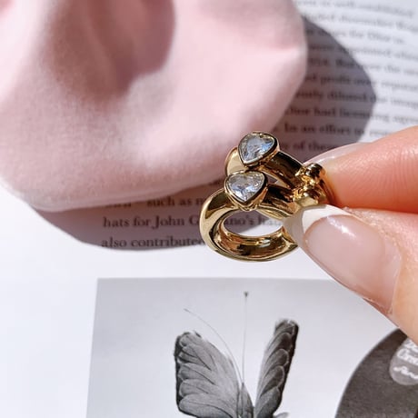 mini hoop  pierce in heart