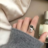 silver925 curve silver ring