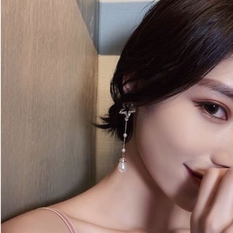 star long drop pearl pierce