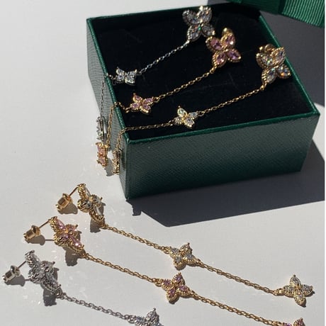 flower stone long chain pierce