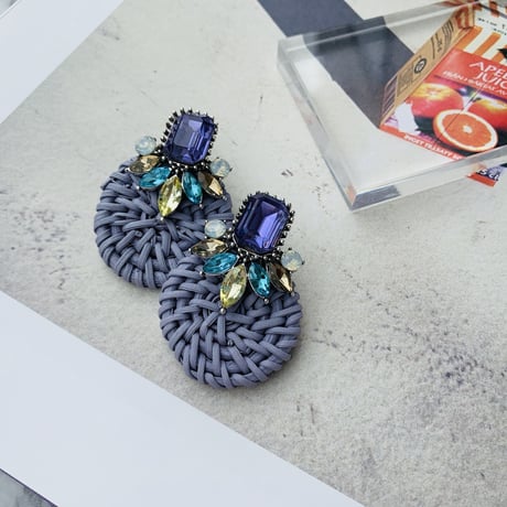 purple hoop bijou lantern pierce
