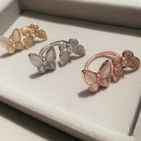 double butterfly open ring