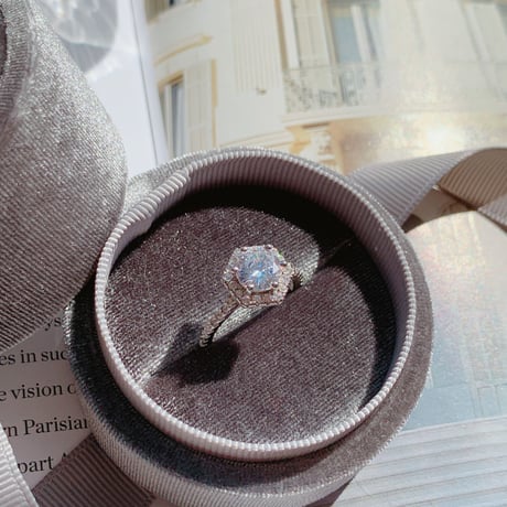 hexagon stone ring