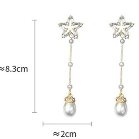 star long drop pearl pierce