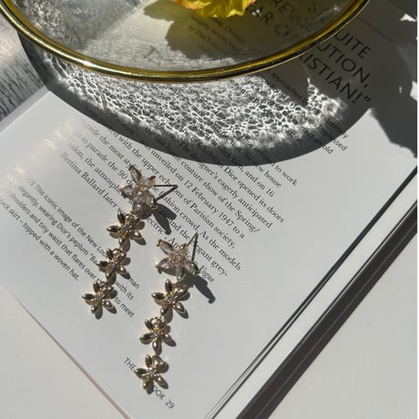 flower gold×stone shake  pierce