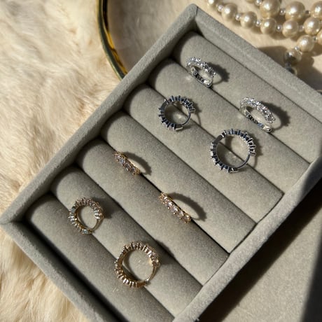 simple stone hoop pierce