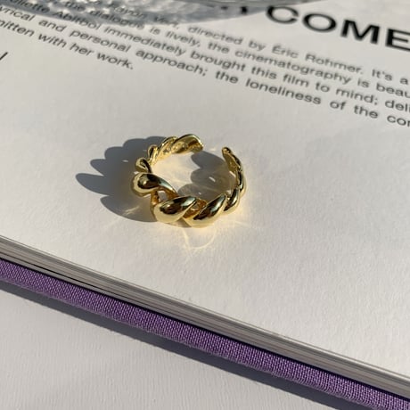 twist gold open ring