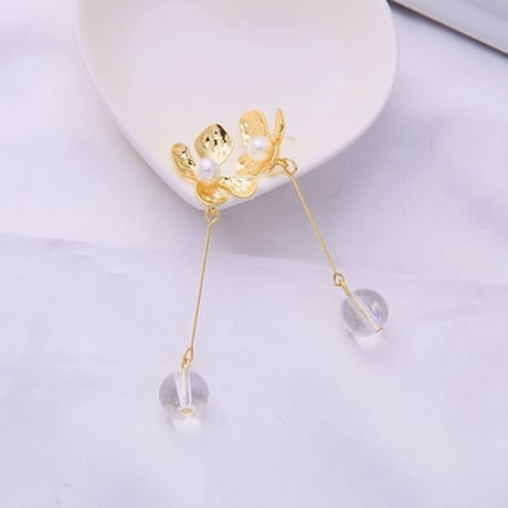 goldflower  clear long pierce