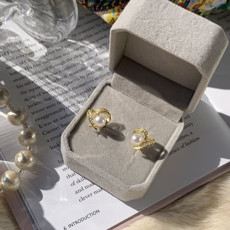 heart × pearl mini pierce
