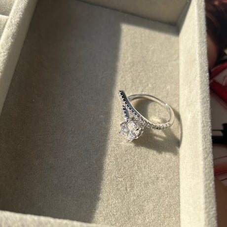 zirconia stone open ring