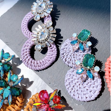 purple hoop bijou lantern pierce