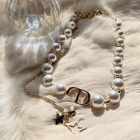 pearl star chain necklace