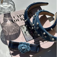 denim hair band/hair pin