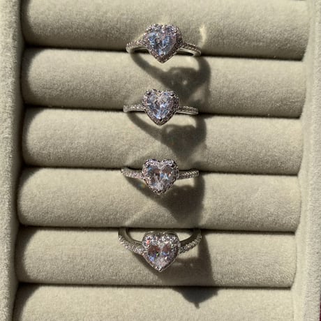 zirconia heart ring