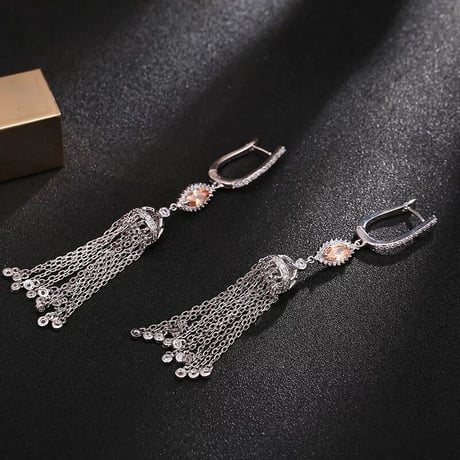 tassel stone long pierce
