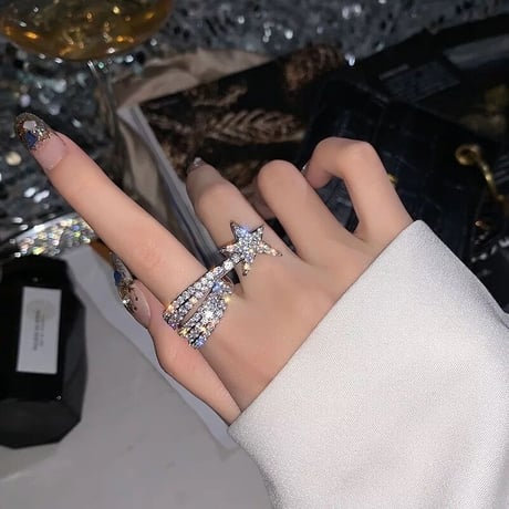 shooting star stone ring