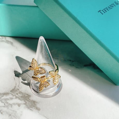 butterfly  stone open ring