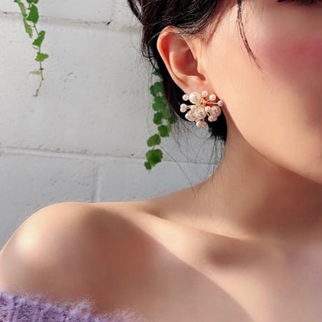 baby's-breath Pearl pierce