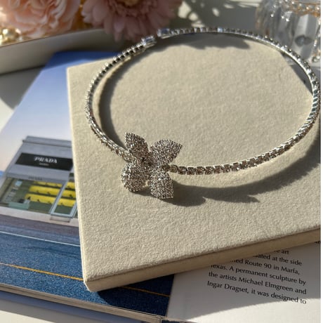 flower stone choker necklace