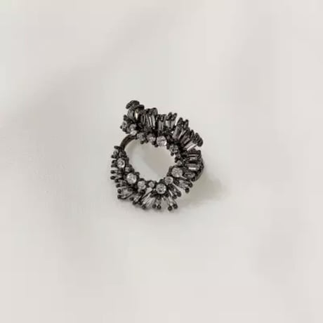 black stone open ring