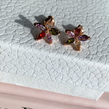 Xmas color  flower mini pierce