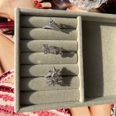 zirconia stone open ring