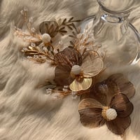 flower gold see-through hair accessory