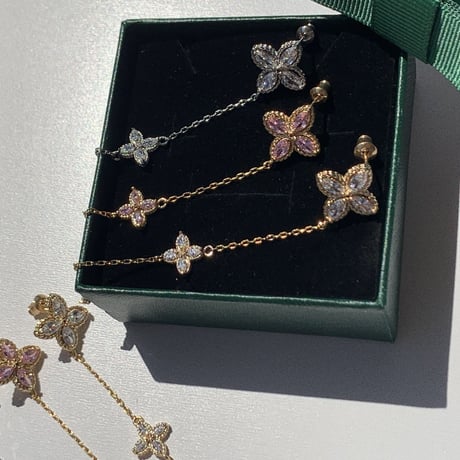 flower stone long chain pierce
