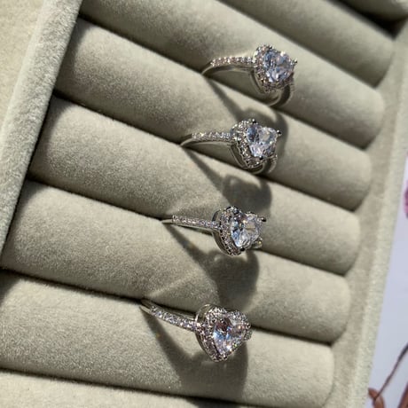 zirconia heart ring