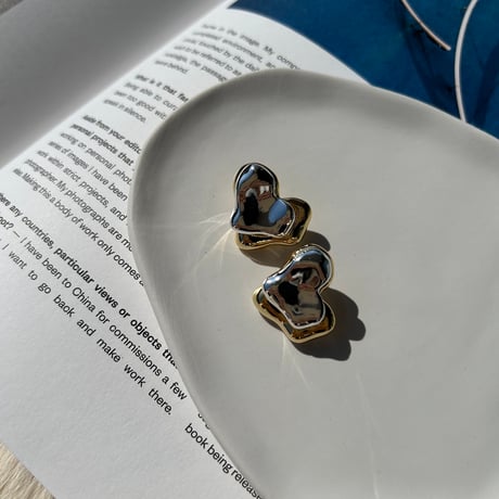 double heart metal pierce