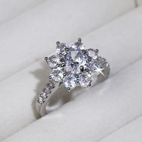 flower stone open ring