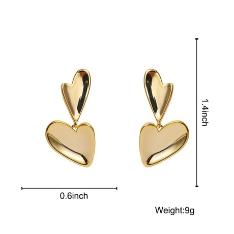 metal double heart  pierce