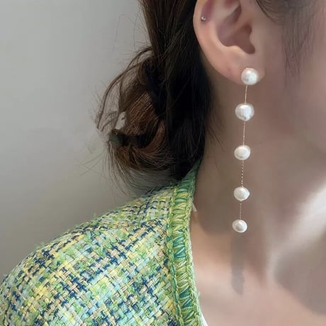 baroque pearl long pierce/earring