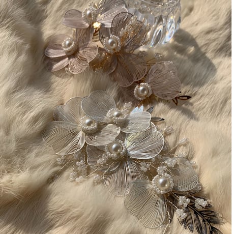 flower see-through hair accessory