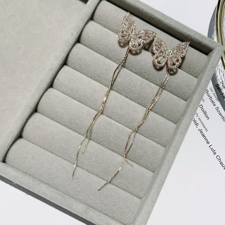 butterfly long chain 2way  pierce