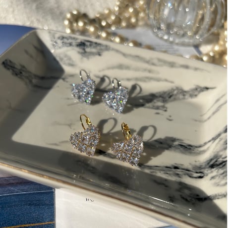 heart stone hook pierce