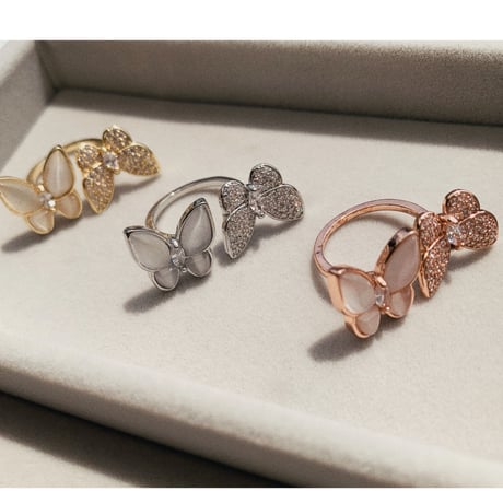 double butterfly open ring
