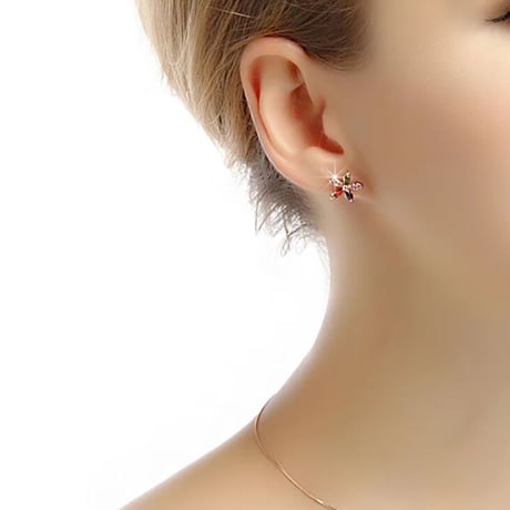 Xmas color  flower mini pierce
