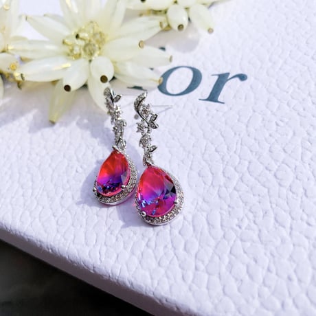 reef flower drop pink × purple  pierce
