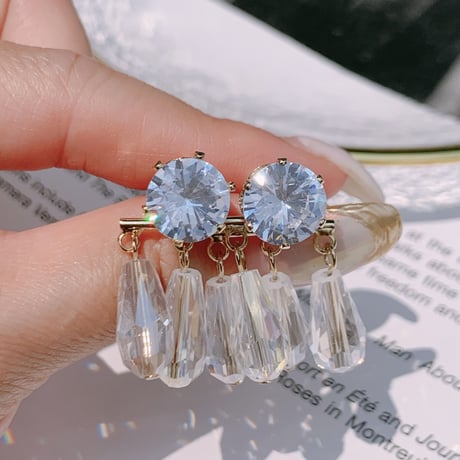 tassel clear stone2way  pierce