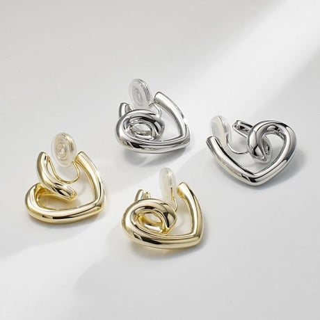 heart hoop pierce/earring