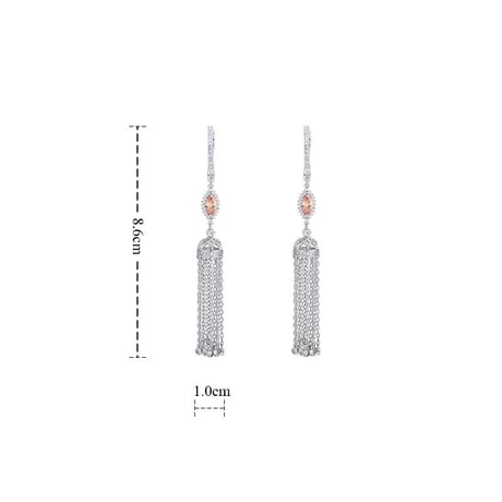 tassel stone long pierce