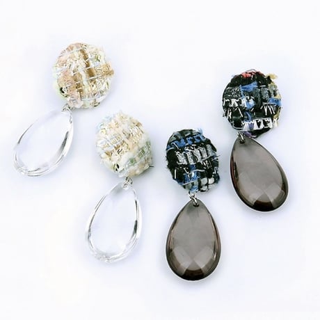 tweed clear drop pierce