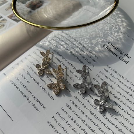double butterfly stone pierce