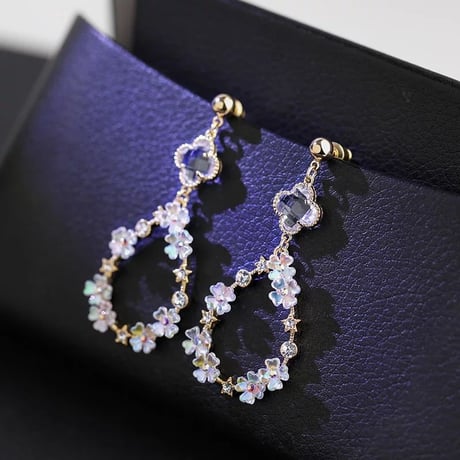 clear flower drop pierce